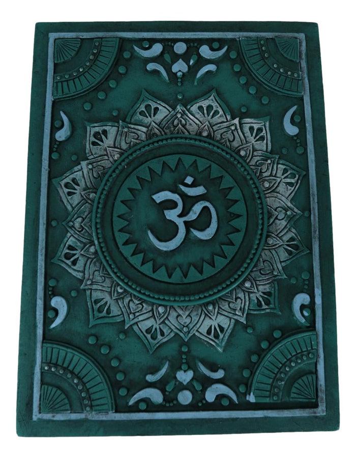 Ebros Gift Feng Shui Zen Buddha Auspicious Ohm Symbol Lotus Mandala Flower Decorative Box