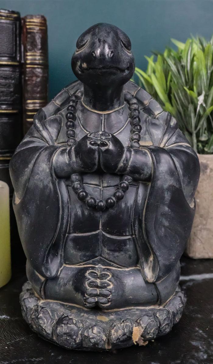 ebros gift Feng Shui Zen Celestial Buddha Turtle Chanting Mantra Decorative Talisman Statue