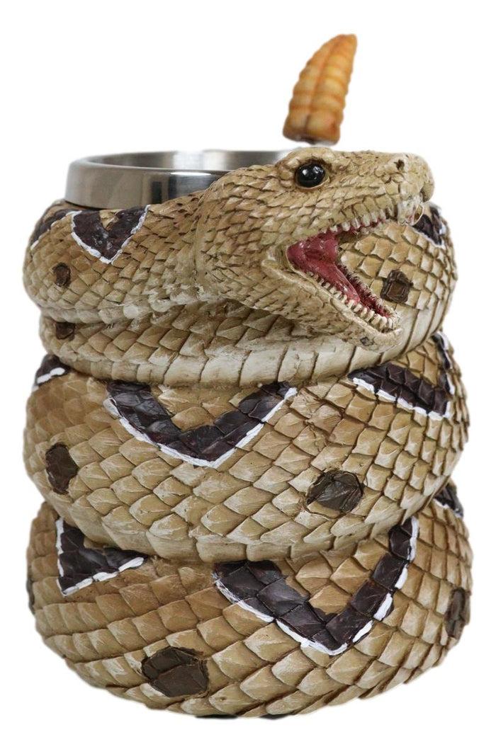 Ebros Gift Ferocious Rattlesnake Serpent Snake With Venomous Fangs Drinkware Coffee Mug Cup