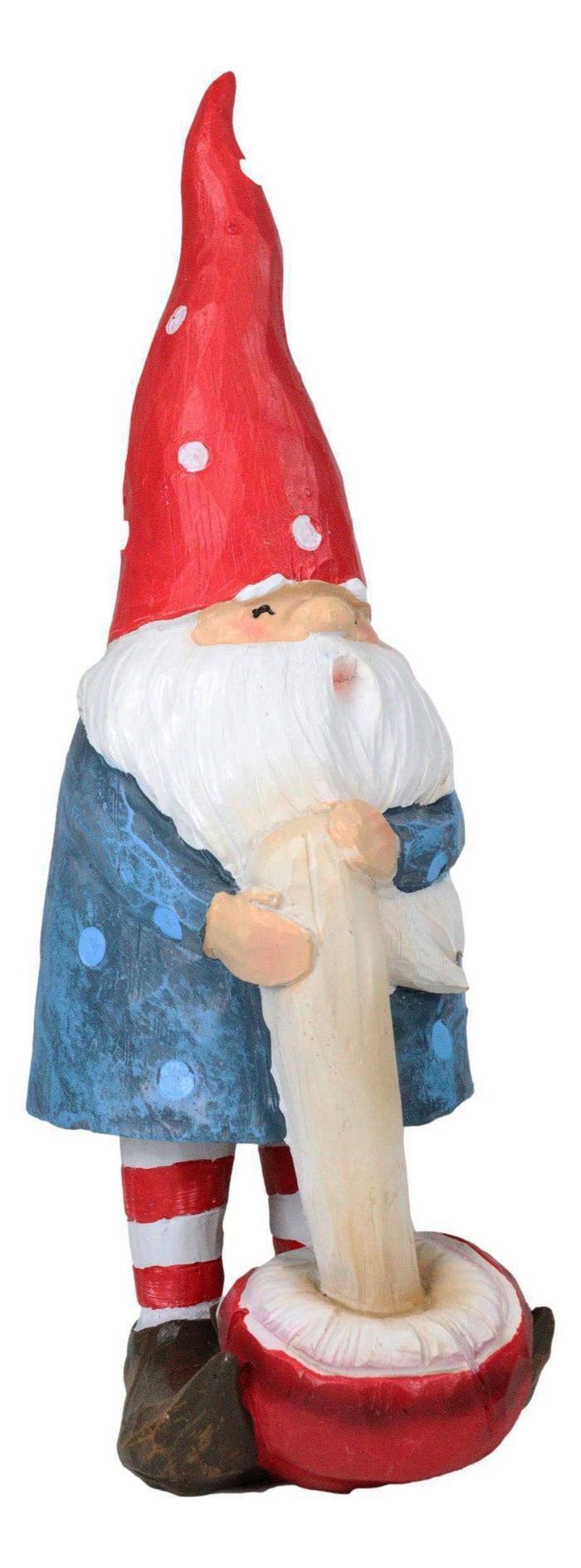 Ebros Gift Festive Holiday Golfer Gnome Using Toadstool Mushroom As Golf Club Figurine