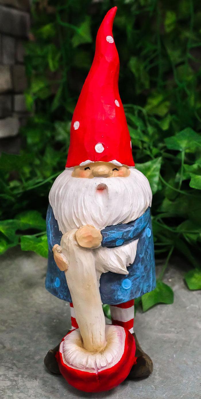 ebros gift Festive Holiday Golfer Gnome Using Toadstool Mushroom As Golf Club Figurine