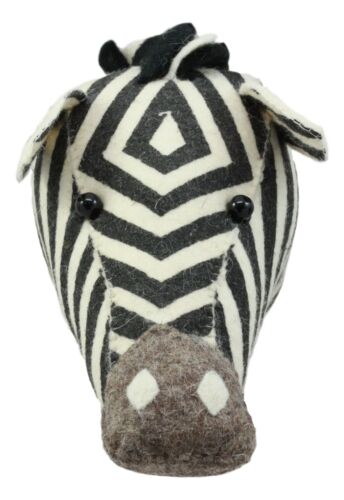 Ebros Gift Fiona Walker England Handmade Organic Mini Zebra Horse Head Hanging Wall Decor