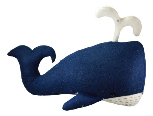 Ebros Gift Fiona Walker England Handmade Organic Nautical Blue Whale Wall Decor Large 25"W