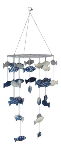 ebros gift Fiona Walker England Handmade Organic School Of Fishes Nursery Mobile Baby Decor