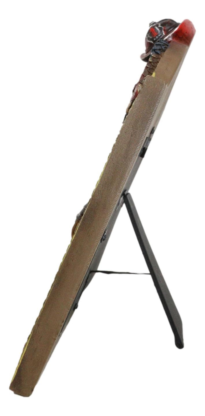 Ebros Gift Fire Department Fireman Helmet Hose And USA Flag Angel Wings 5"X7" Picture Frame