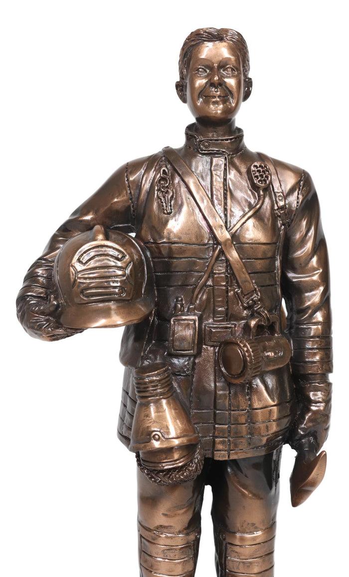 Ebros Gift Fire Fighter Civil Service Firewoman With Helmet And Axe On Trophy Base Statue