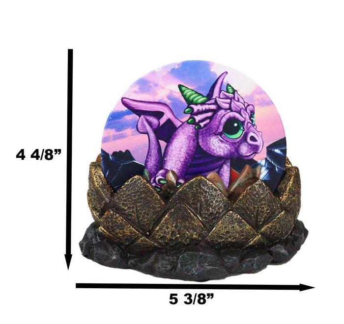 Ebros Gift Fire Ice Water And Earth Elemental Dragon Hatchlings Egg Fantasy Coaster Set