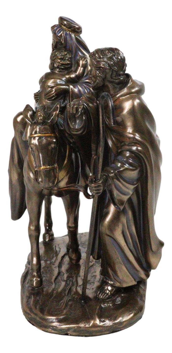 Ebros Gift Flight To Egypt Holy Family Mary Joseph And Jesus On Donkey Figurine 9"H