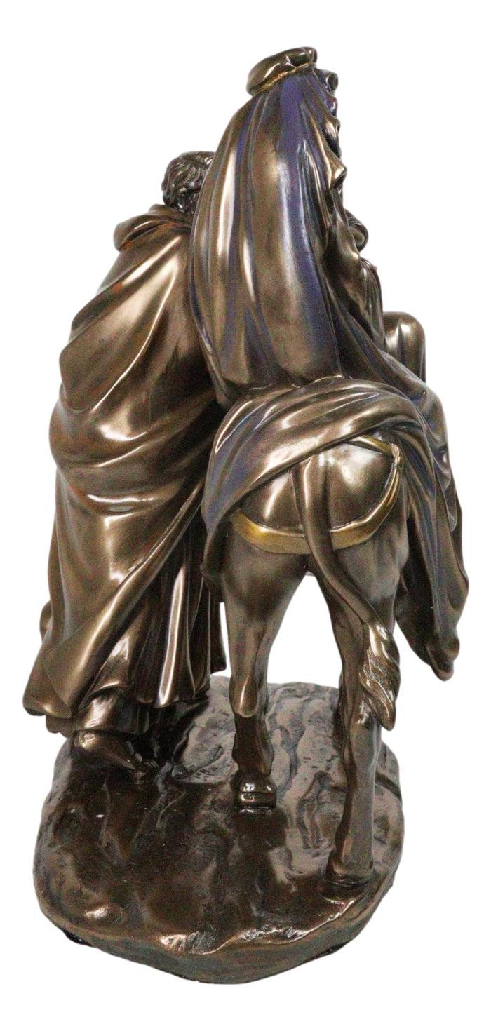 Ebros Gift Flight To Egypt Holy Family Mary Joseph And Jesus On Donkey Figurine 9"H