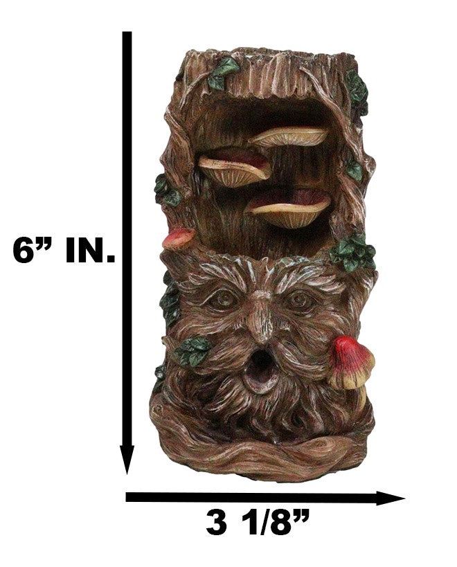 Ebros Gift Forest Celtic Greenman Tree Ent With Fungi Pillar Backflow Incense Cone Burner