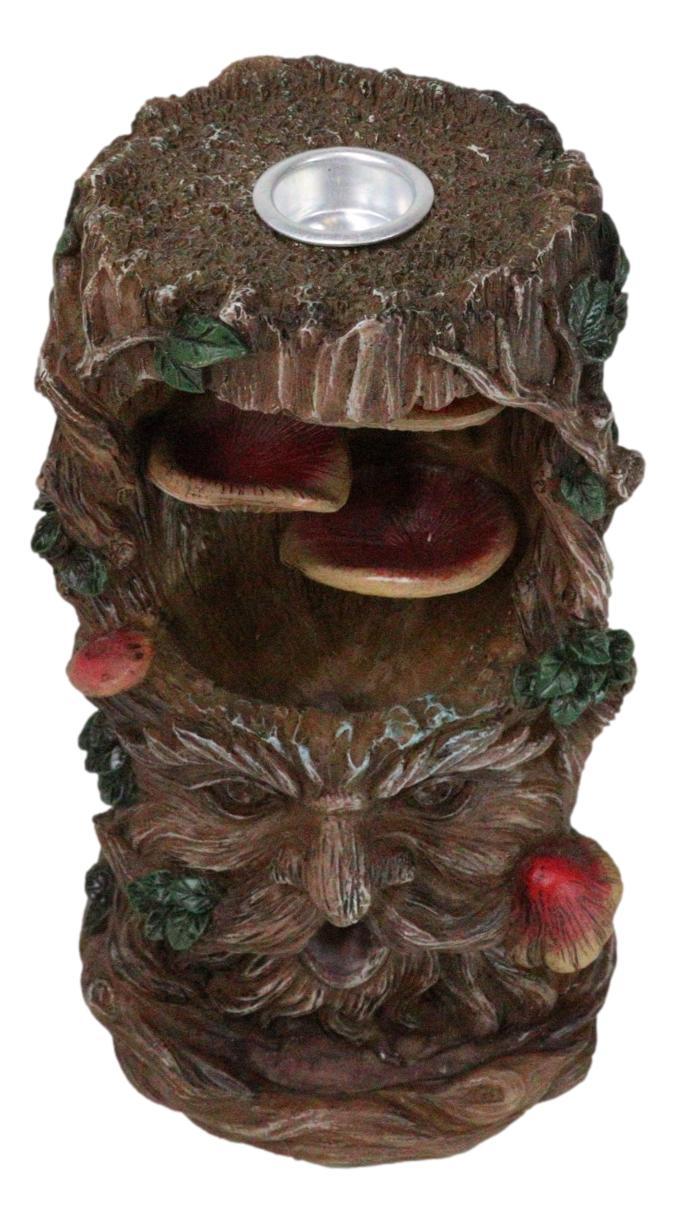 Ebros Gift Forest Celtic Greenman Tree Ent With Fungi Pillar Backflow Incense Cone Burner