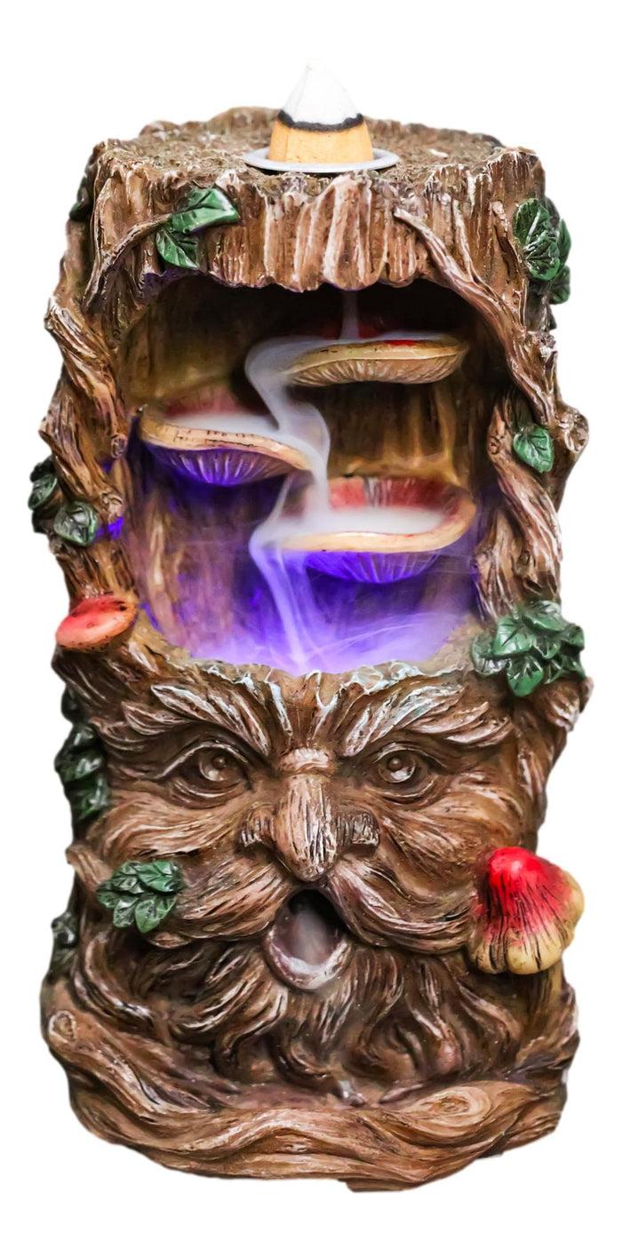 ebros gift Forest Celtic Greenman Tree Ent With Fungi Pillar Backflow Incense Cone Burner