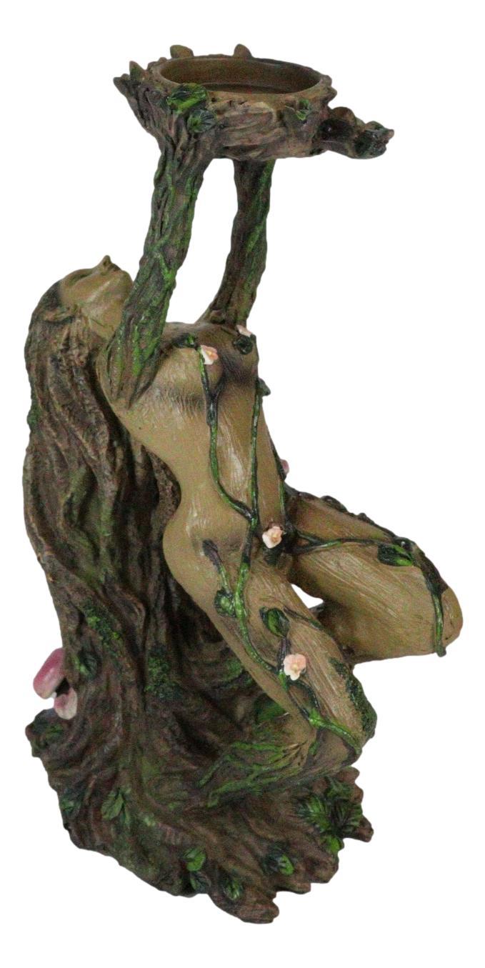 Ebros Gift Forest Celtic Greenman Tree Woman Gaia Dryad Ent Goddess Tea Light Candle Holder