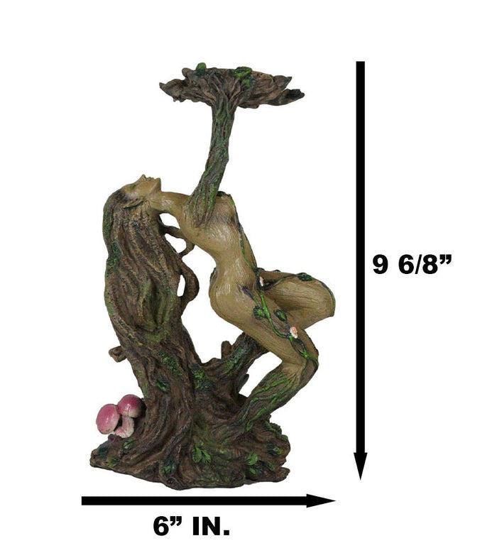 Ebros Gift Forest Celtic Greenman Tree Woman Gaia Dryad Ent Goddess Tea Light Candle Holder