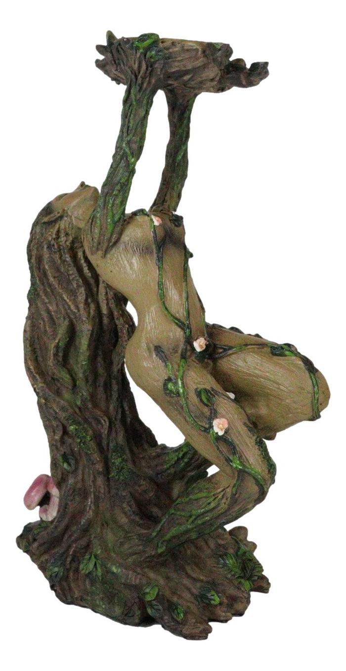Ebros Gift Forest Celtic Greenman Tree Woman Gaia Dryad Ent Goddess Tea Light Candle Holder