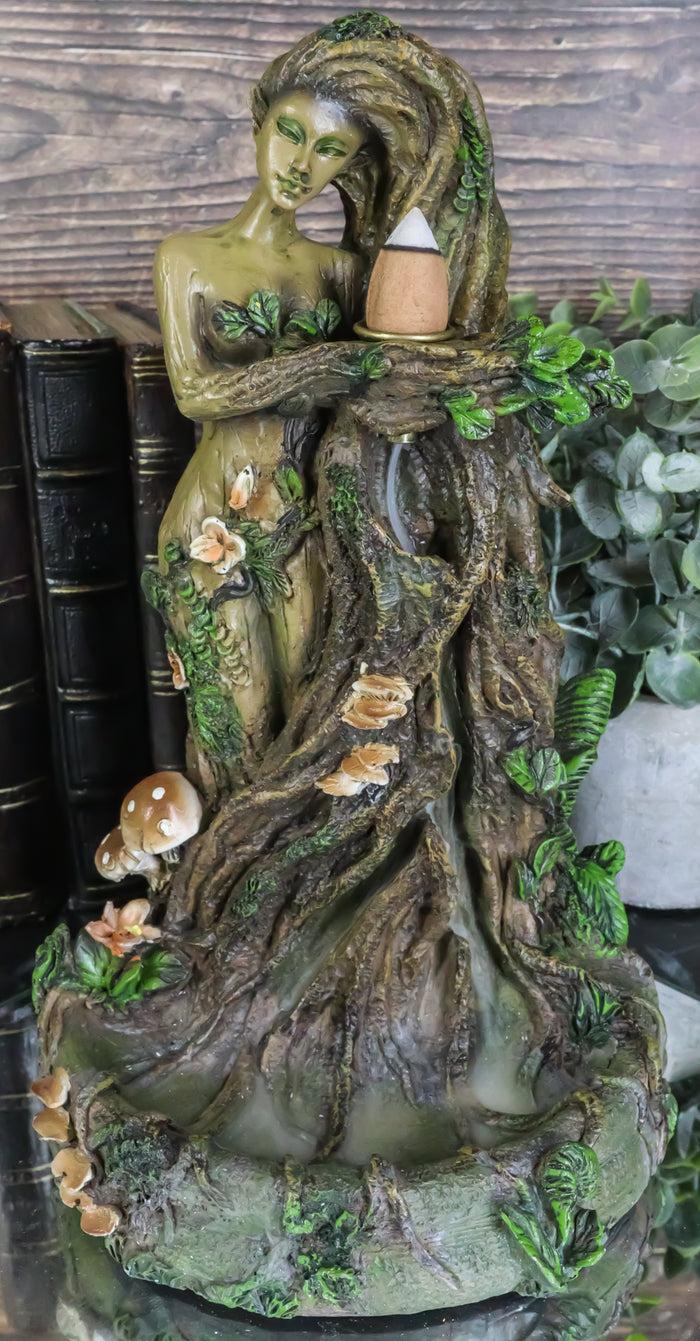 ebros gift Forest Celtic Greenman Tree Woman Gaia Ent Backflow Incense Cone Burner Decor