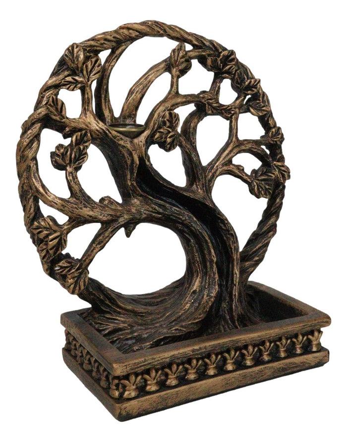 Ebros Gift Forest Crann Bethadh Celtic Willow Tree Of Life Backflow Incense Cone Burner