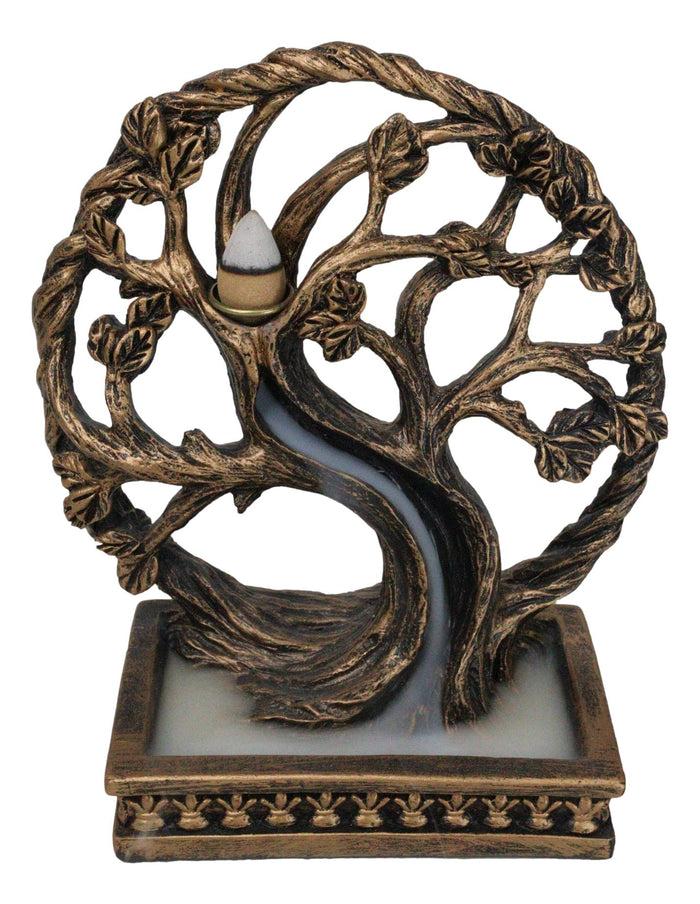 ebros gift Forest Crann Bethadh Celtic Willow Tree of Life Backflow Incense Cone Burner