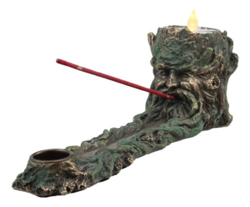 Ebros Gift Forest Ent Nature Tree God Greenman Votive Candle Holder Incense Burner