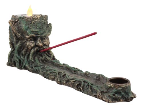 Ebros Gift Forest Ent Nature Tree God Greenman Votive Candle Holder Incense Burner
