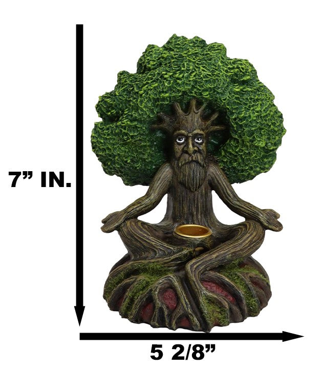 Ebros Gift Forest Greenman Tree Man Ent Meditating Backflow Incense Cone Burner Figurine