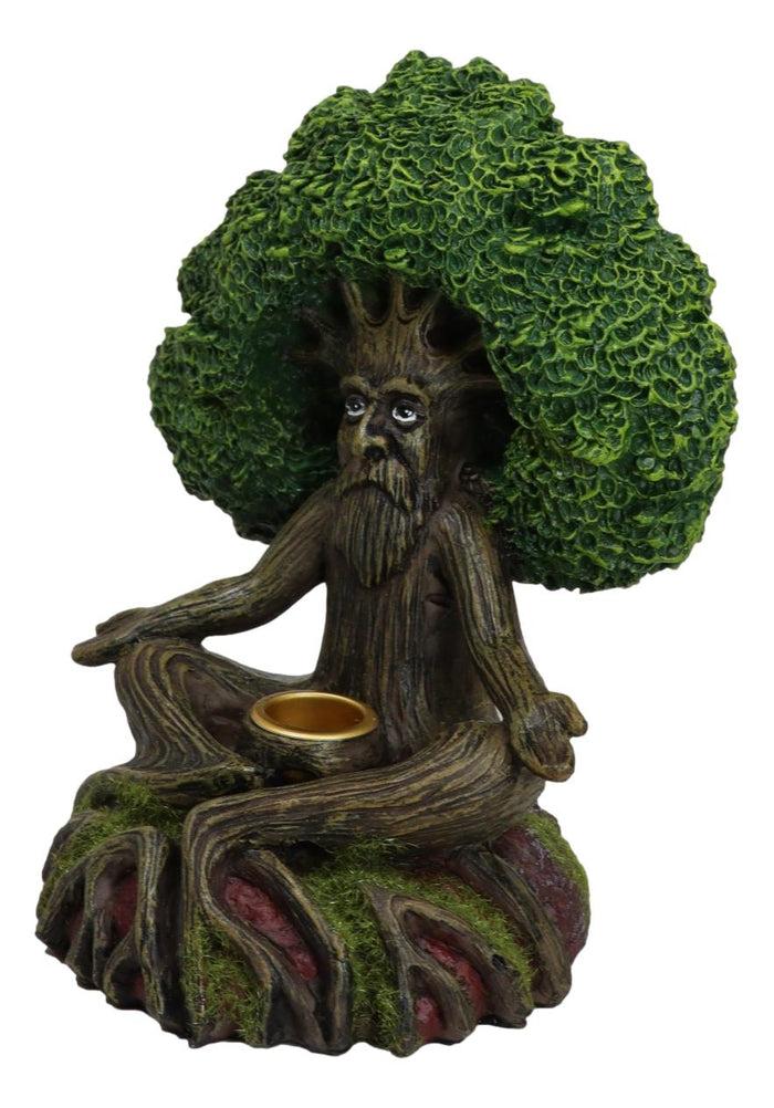 Ebros Gift Forest Greenman Tree Man Ent Meditating Backflow Incense Cone Burner Figurine