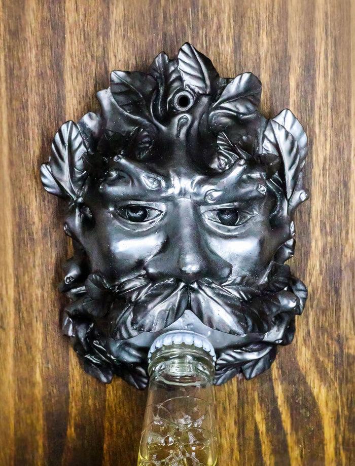 ebros gift Forest Spirit Celtic Green Man Bottle Opener Figurine 6"H Wall Mounted Greenman