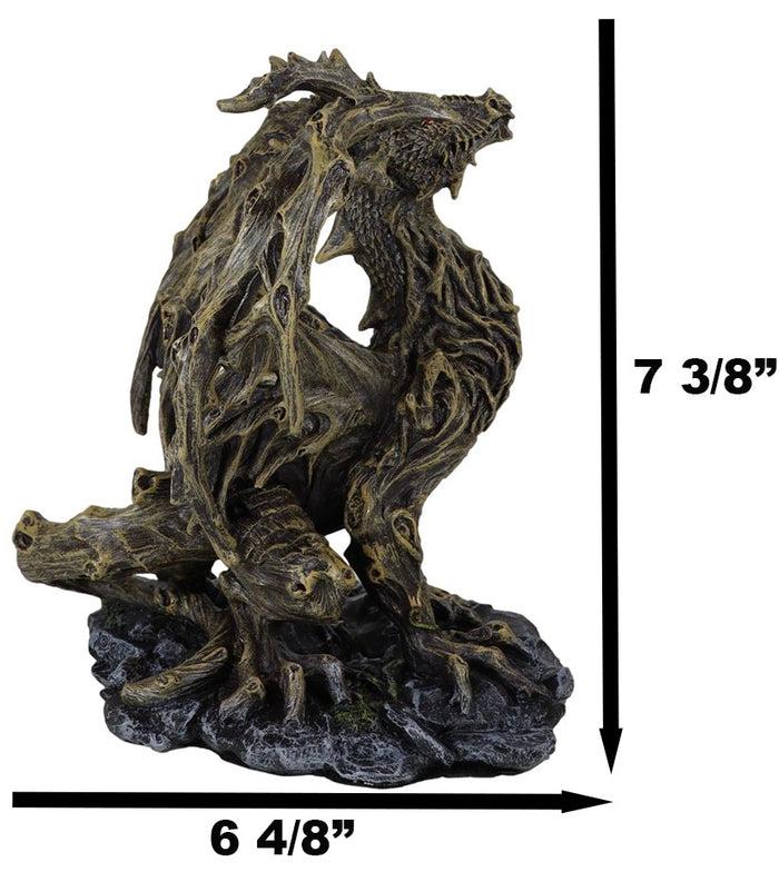 Ebros Gift Forest Tree Ent Greenman Dendritic Dragon With Red Blood Moon Eyes Figurine