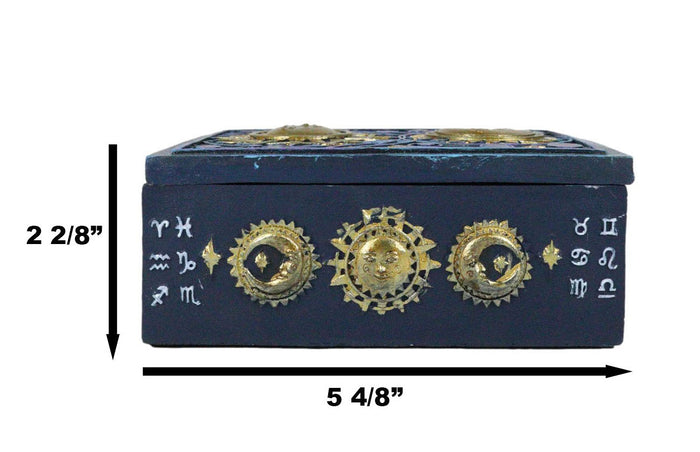 Ebros Gift Fortune Telling Celestial Astrology Sun And Moon Tarot Cards Decorative Box
