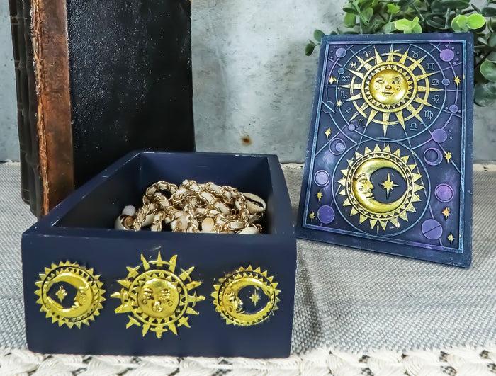 ebros gift Fortune Telling Celestial Astrology Sun And Moon Tarot Cards Decorative Box