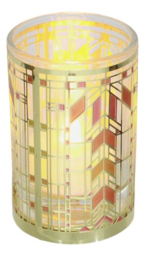 Ebros Gift Frank Lloyd Wright Barton House Buffet Cabinet Door Brass Votive Candle Holder