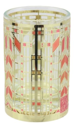 Ebros Gift Frank Lloyd Wright Barton House Buffet Cabinet Door Brass Votive Candle Holder