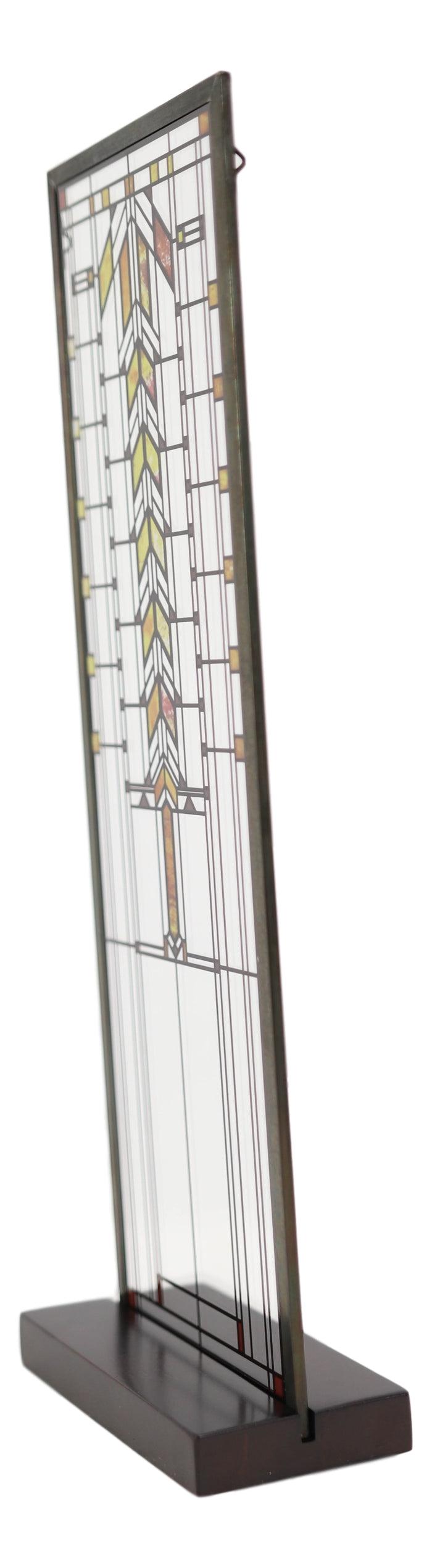 Ebros Gift Frank Lloyd Wright Barton House Buffet Door Stained Glass Wall Or Desktop Plaque