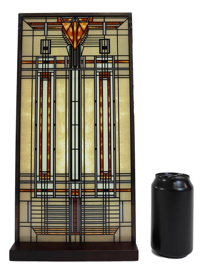 Ebros Gift Frank Lloyd Wright Bradley House Skylight Stained Glass Wall Or Desktop Plaque