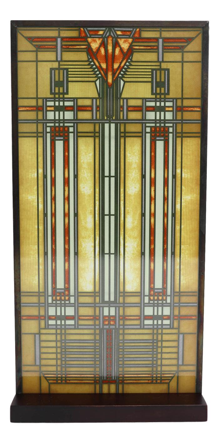 ebros gift Frank Lloyd Wright Bradley House Skylight Stained Glass Wall Or Desktop Plaque