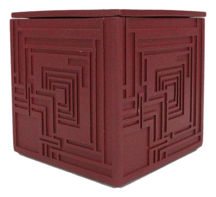 Ebros Gift Frank Lloyd Wright Charles Ennis House Petite Cube Trinket Box Textile Block Art