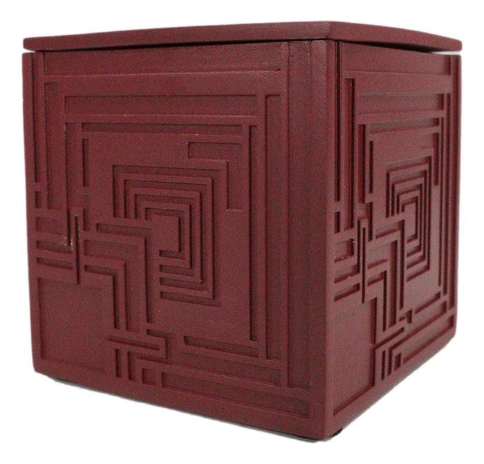 Ebros Gift Frank Lloyd Wright Charles Ennis House Petite Cube Trinket Box Textile Block Art