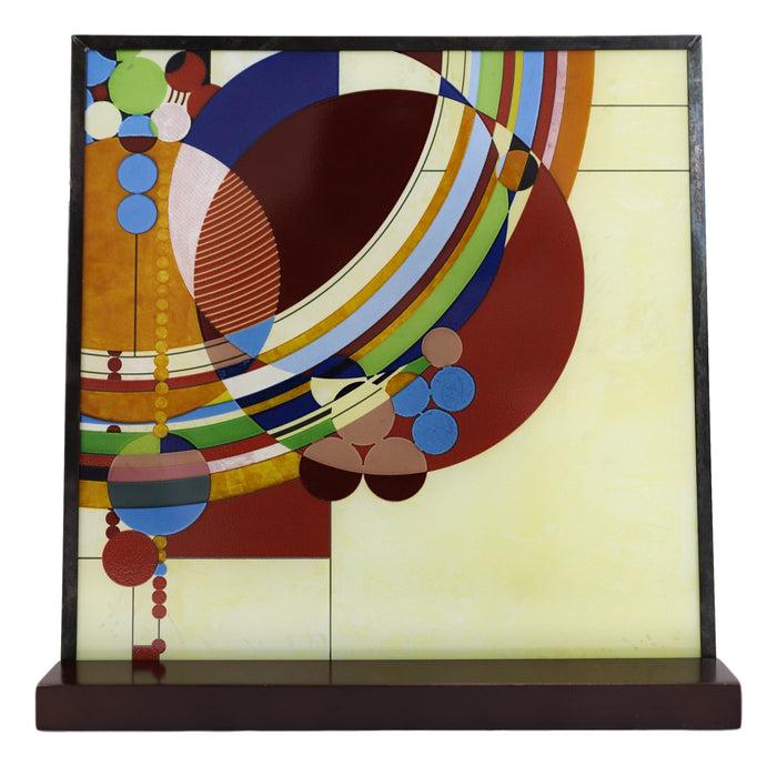 Ebros Gift Frank Lloyd Wright Colorful March Balloons Stained Glass Wall Or Desktop Plaque