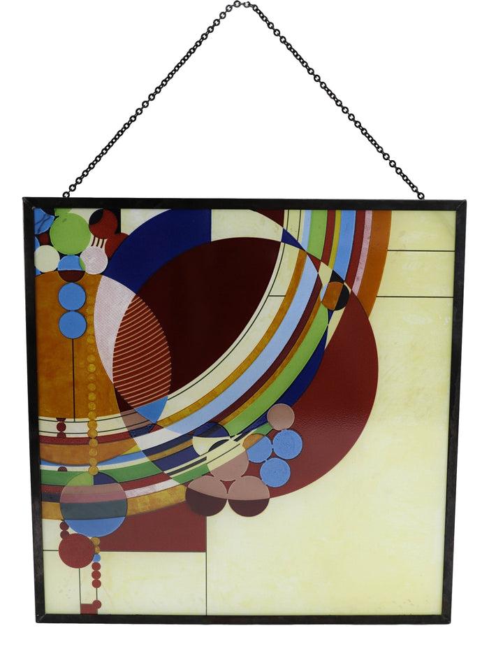 Ebros Gift Frank Lloyd Wright Colorful March Balloons Stained Glass Wall Or Desktop Plaque