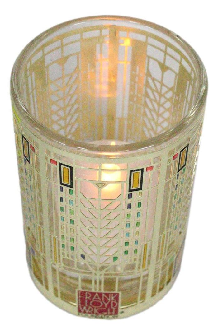 ebros gift Frank Lloyd Wright Darwin Martin House Tree of Life Brass Votive Candle Holder