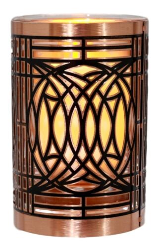 Ebros Gift Frank Lloyd Wright George Blossom House Art Glass Brass Votive Candle Holder