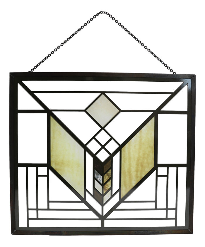 Ebros Gift Frank Lloyd Wright Lake Geneva Tulip Scene Stained Glass Wall Or Desktop Plaque
