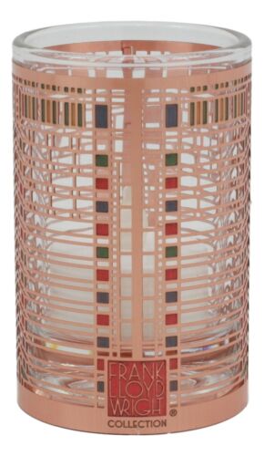 Ebros Gift Frank Lloyd Wright Martin House Casement Window Brass Votive Candle Holder 3.25"