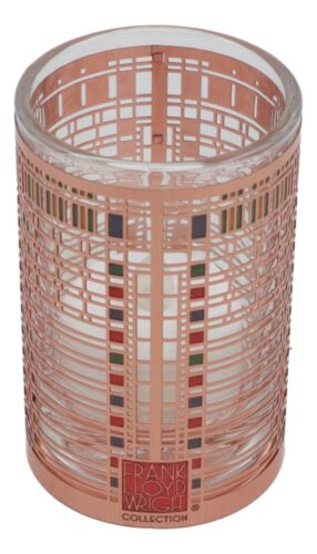 Ebros Gift Frank Lloyd Wright Martin House Casement Window Brass Votive Candle Holder 3.25"