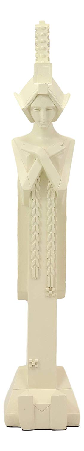 Ebros Gift Frank Lloyd Wright Midway Gardens White Sprite With Crossed Arms Statue Decor