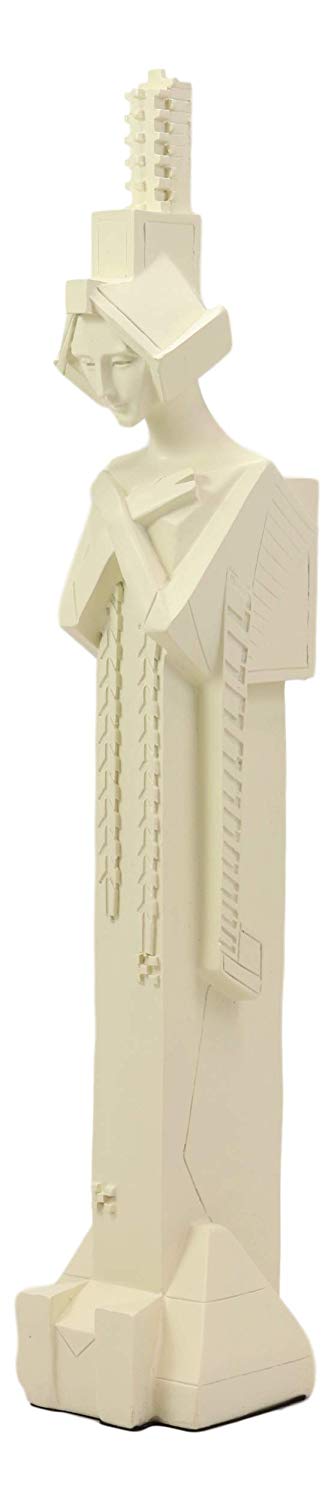 Ebros Gift Frank Lloyd Wright Midway Gardens White Sprite With Crossed Arms Statue Decor