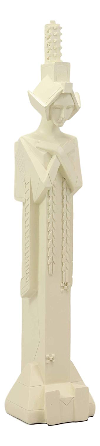 Ebros Gift Frank Lloyd Wright Midway Gardens White Sprite With Crossed Arms Statue Decor