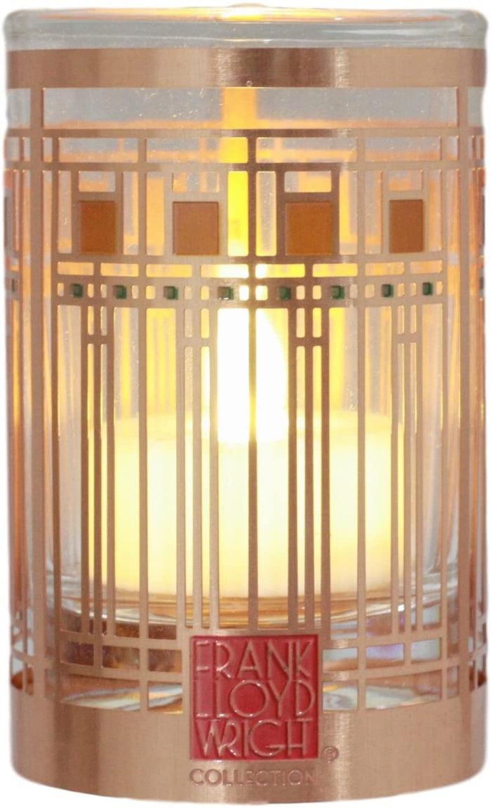 ebros gift Frank Lloyd Wright Oak Park Home & Studio Art Glass Window Votive Candle Holder