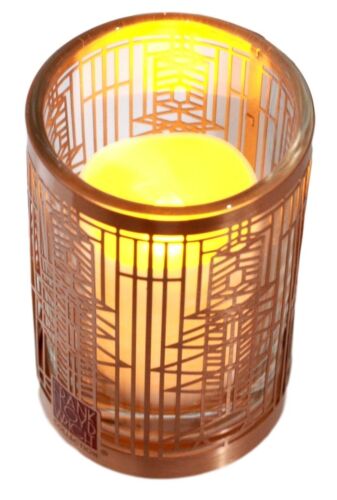 Ebros Gift Frank Lloyd Wright Robie House Art Glass Window No 51 Brass Votive Candle Holder