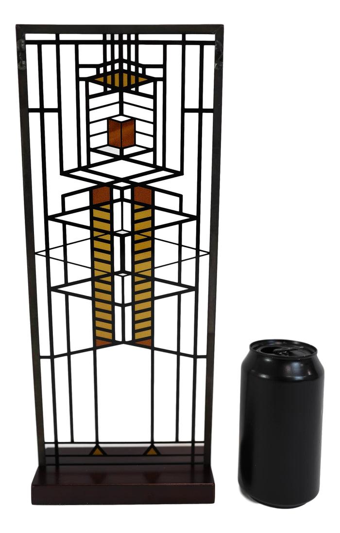 Ebros Gift Frank Lloyd Wright Robie House Window 51 Stained Glass Wall Or Desktop Plaque